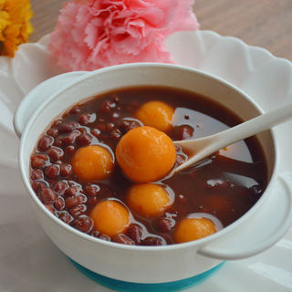 南瓜汤圆红豆汤