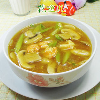 虾仁芦笋蘑菇羹