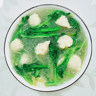 鱼丸小白菜汤