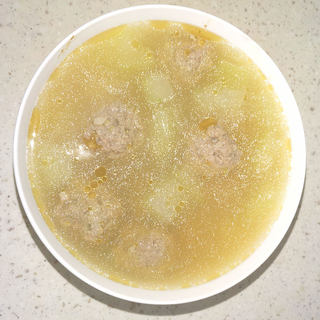 冬瓜虾皮肉丸汤