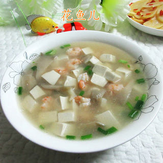 平菇虾仁豆腐羹
