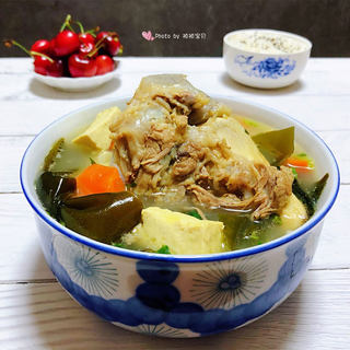 海带豆腐筒骨汤#肉类#