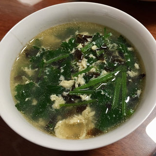 黑木耳香菜鸡蛋汤