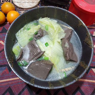 白菜鸭血汤
