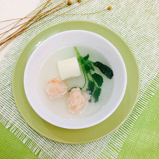 青菜虾球汤