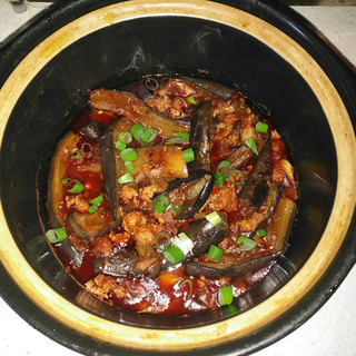 鱼香肉末茄子煲