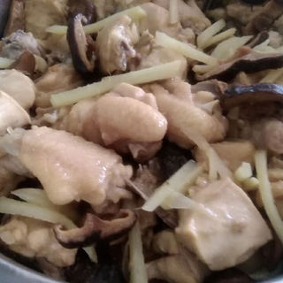 子姜冬菇蒸鸡