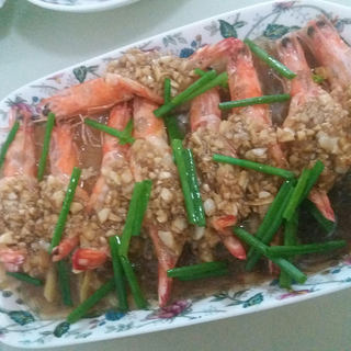 蒜蓉蒸虾