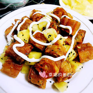 菠萝油条虾