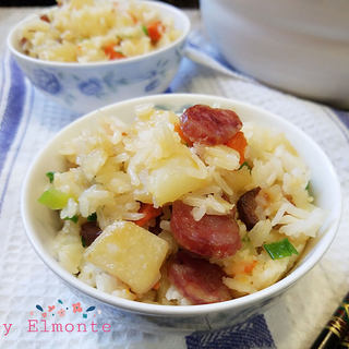 腊味土豆煲仔饭