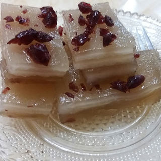蔓越莓椰汁马蹄糕