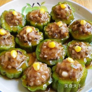 粤式家乡菜--冬菇苦瓜酿
