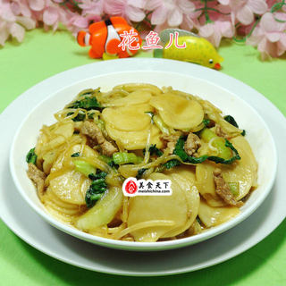 合菜炒年糕