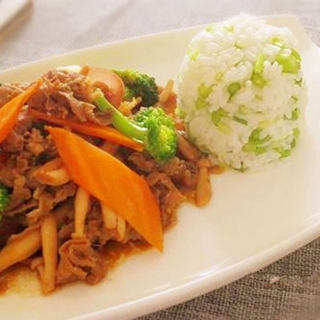 香芹肥牛饭