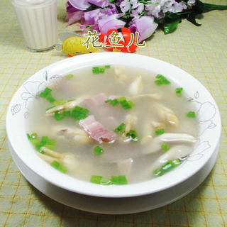 咸肉秀珍菇蛏子汤