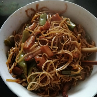 快手豆角卤面
