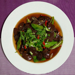 辣炒血豆腐