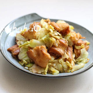 包菜炒油条