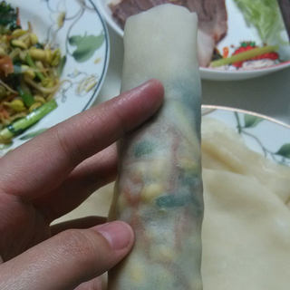 烫面蒸饼和素炒合菜