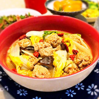 白菜香菇烧肉丸