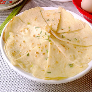 鸡蛋香葱莜面饼