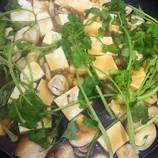 客家草菇蚝汁溜豆腐