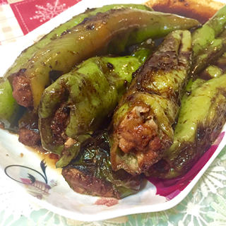 虎皮尖椒酿肉