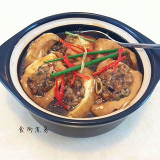煲仔生焗酿豆腐