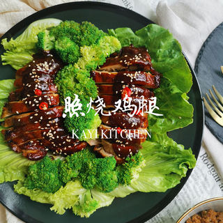 垂涎欲滴的美味照烧鸡腿