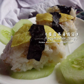 抓一团塞进口的快乐【蛋皮燕麦饭团】