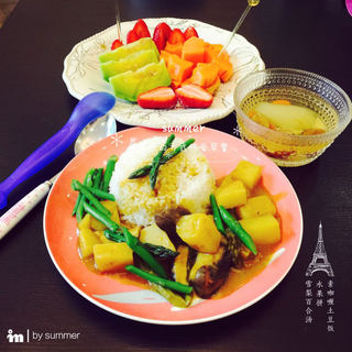 早餐素咖喱土豆饭