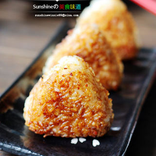 烤出独特美味-----酱油烤饭团
