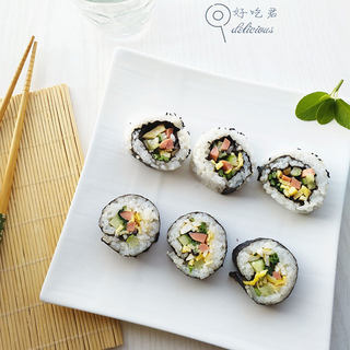 菠菜双拼寿司