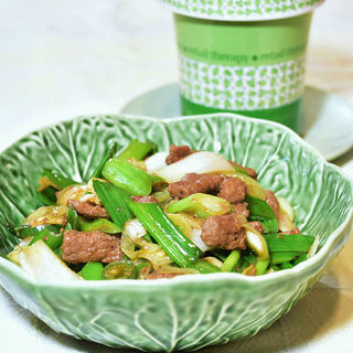 韩酱牛肉炒大葱