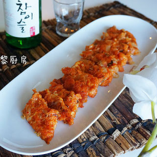 １５分钟完成韩式泡菜饼／辣白菜饼