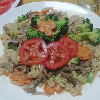 小猪佩奇黑胡椒汁牛肉意大利面