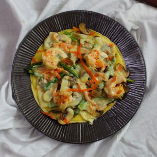 蔬菜芝士蛋煎饼