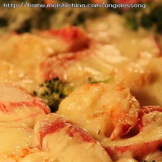 焗烤蘑菇海鲜饭