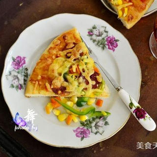【特色腊肠披萨】为儿子量身定做的面点