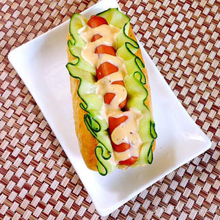 青瓜热狗面包