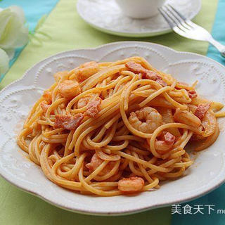 培根虾仁意面
