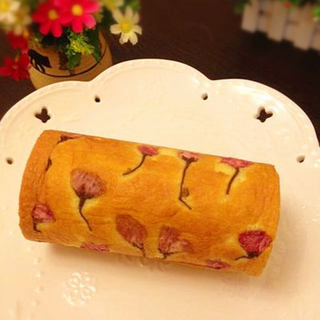 樱花戚风蛋糕卷