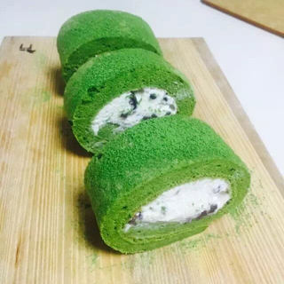 超高颜值的抹茶戚风蛋糕卷（抹茶控又来了）