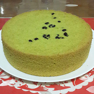 菠菜红豆戚风蛋糕