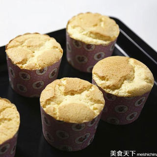 原味戚风纸杯蛋糕（烤箱做纸杯蛋糕）