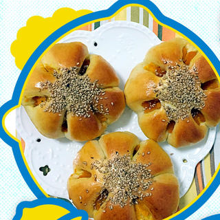 蛋黄南瓜泥花朵面包