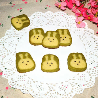 抹茶小兔子曲奇饼干