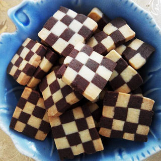 棋格饼干——黑白配的双重美味