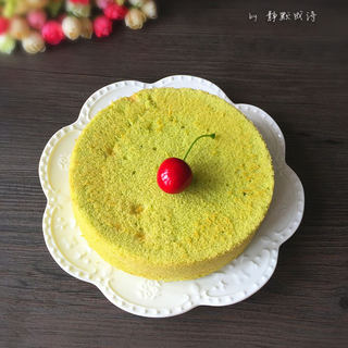 菠菜戚风蛋糕（六寸）