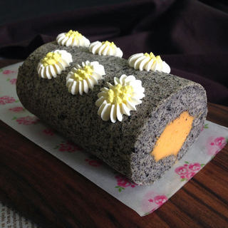 黑芝麻红薯蛋糕卷